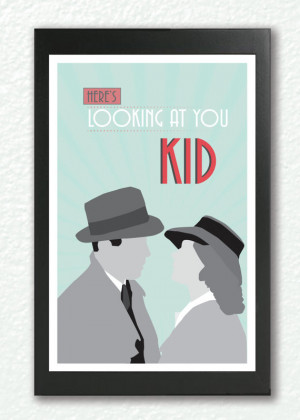 Casablanca,Classic Movie Poster, quote poster, romantic print, 