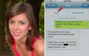 Oops!: Girl Loses Virginity, Texts Her Dad