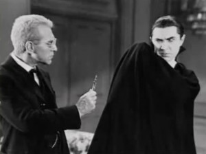 ... Van Sloan as Van Helsing and Bela Lugosi as Count Dracula (1931