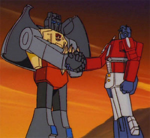 Optimus, in turn, was larger than most of the other Transformers.