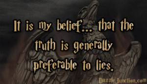 Harry Potter Truth Preferable quote
