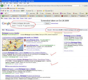... search for “Ontario mortgage rate quote” on Google.ca: Example 11
