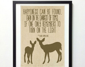 Harry Potter Quote & Deer Wall Art 8x10 Print // Tan and Brown ...