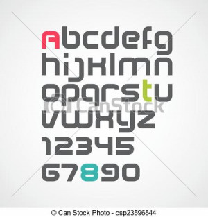 EPS Vector of vector latin alphabet letters and numbers csp23596844 ...
