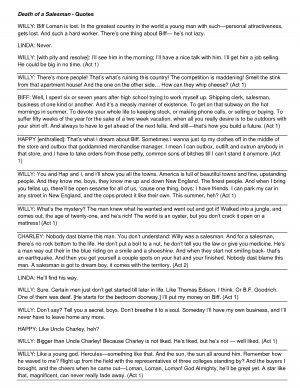 Significant Quotes From Death Of A Salesman With Page Numbers ~ Death ...