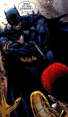 Batman 's normally against using guns . But for this lousy scumbag, he ...