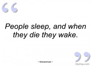 people sleep muhammad