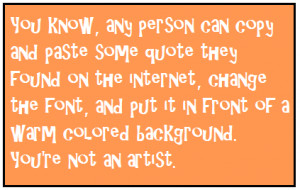 quote in an odd front in front of a solid color background i can t ...