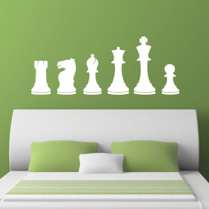 Chess wall stickers - Pack of 6 chess pieces