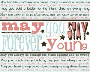 Bob Dylan -may you stay forever young