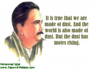 allama iqbal quote i am but as the spark that gleams for a moment his