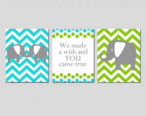 Cute Elephant Quotes Elephant nursery art trio