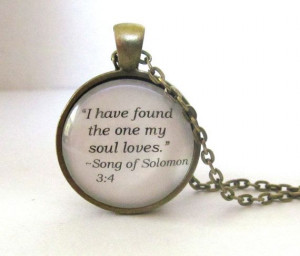 Song of Solomon Necklace Biblical Quote by JewelrybyJakemi on Etsy, $