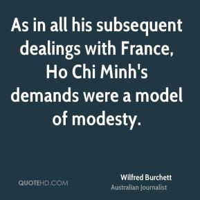 Wilfred Burchett - As in all his subsequent dealings with France, Ho ...