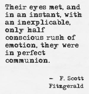 love quotes - Their eyes met, and in an instant with an inexplicable ...