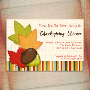 Acorn Thanksgiving Dinner Invitation Potluck Invite Fall Wallpaper