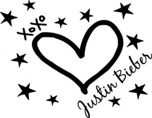 love Justin Bieber kisses cute music wall art wall sayings quotes by ...