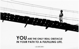 inspirational quote on Obstacle by Les Brown