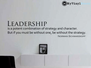 Norman Schwarzkopf inspirational business quote wall decal 