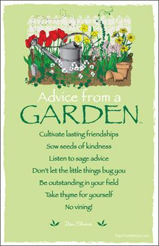 Advice from a Garden Frameable Art Postcard