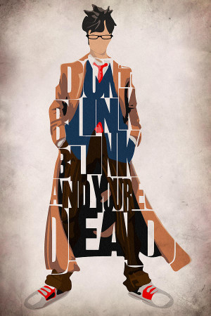 Doctor Who Inspired Tenth Doctor's Typographic Artwork