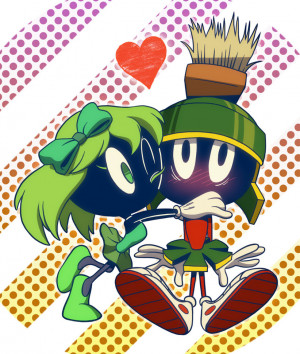 Marvin the Martian and Martian Serena Greenland by yyyei