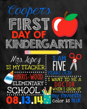 First Day of School Sign Chalkboard Sign by DarlingSailorDesignsFirst ...