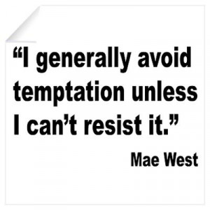 ... > Wall Art > Wall Decals > Mae West Temptation Quote Wall Decal