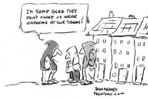 Cartoon: School Uniforms (medium) by John Meaney tagged school,uniform ...