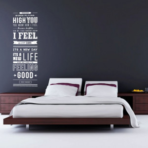 Feeling Good Quote Nina Simone Vinyl Wall by OakdeneDesigns, £42.75