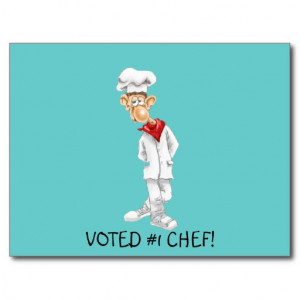 Cartoon of Chef with funny sayings Postcard