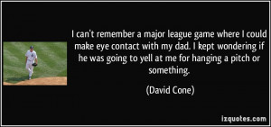 can't remember a major league game where I could make eye contact ...