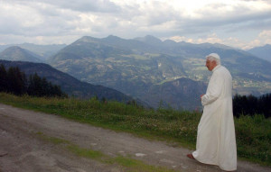 Pope Benedict in nature