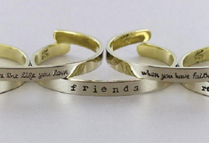 Far Fetched Jewelry Mima and Oly Silver Cuff Bracelets with Quotes ...