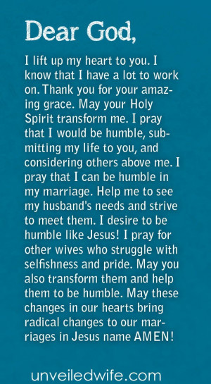 Prayer Of The Day – Be Humble --- Dear Heavenly Father, I lift up my ...