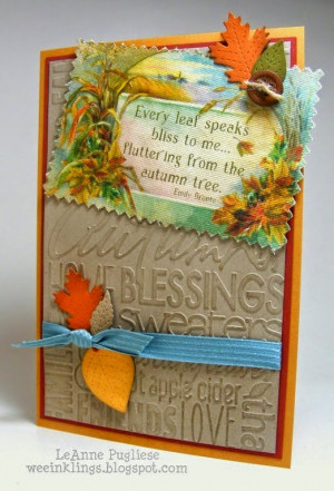 used the Fall Printable Download sheet to create this lovely Autumn ...