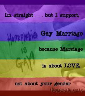 Straight but I support Gay Marriage Image