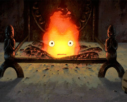 hayao miyazaki howl's moving castle fire awh Demon Calcifer