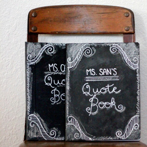 Would you like to make a chalkboard notebook for a teacher in your ...