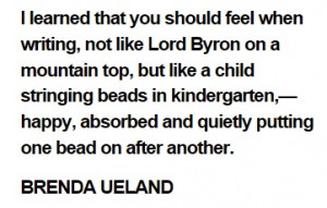 Brenda Ueland Writing Quote