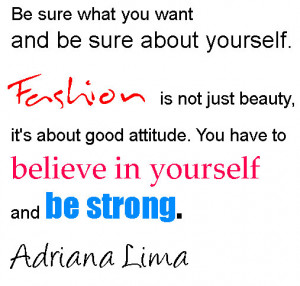 Quotes And Sayings On Fashion By Adriana Lima