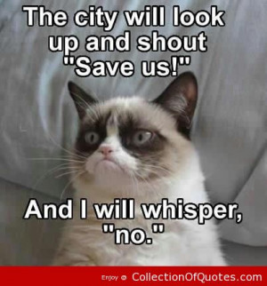 ... City Will Look Up And Shout Save Us And I Will Whisper No Cat Quotes