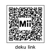 Deku Link Legend of Zelda Mii QR Code