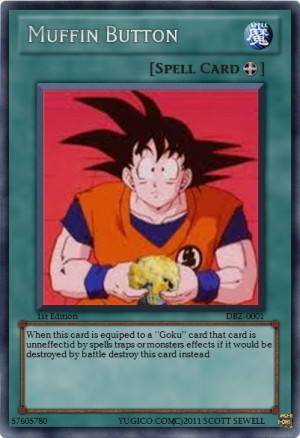 Goku Muffin Button