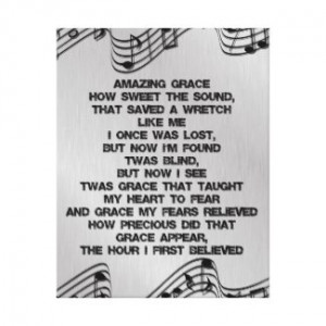 Amazing Grace Christian Hymn Lyrics Canvas Print by Christian_Quote
