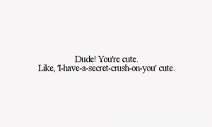 have a secret crush on you cute