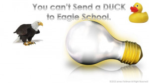 Eagles only need a push to become leaders. Ducks follow those that ...