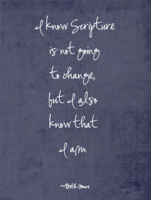 Beth said this quote at the very beginning of study and she could not ...