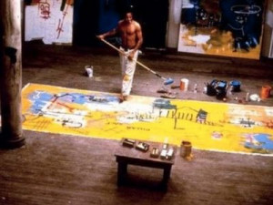 Jeffery Wright Portraying Basquiat in his studio
