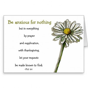 BIBLE VERSE, ANXIETY, COMFORT: Daisy, Flower Greeting Card